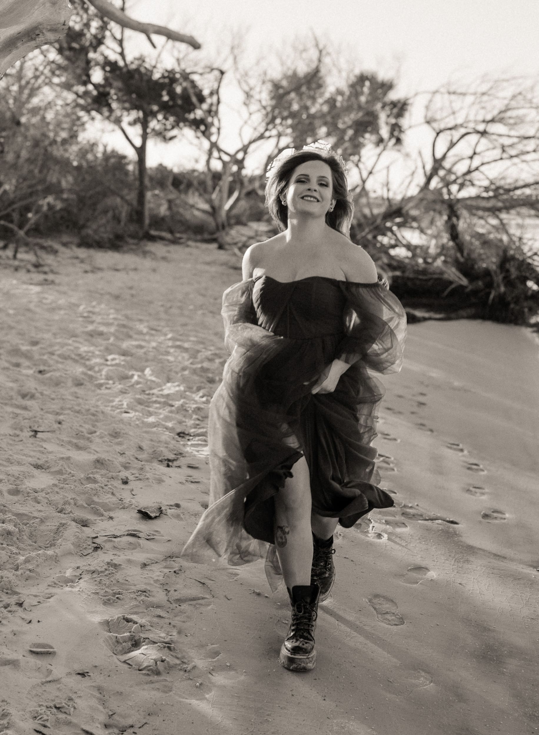 Woman wearing an effortless outfit that photographs beautifully during an empowerment portrait session.